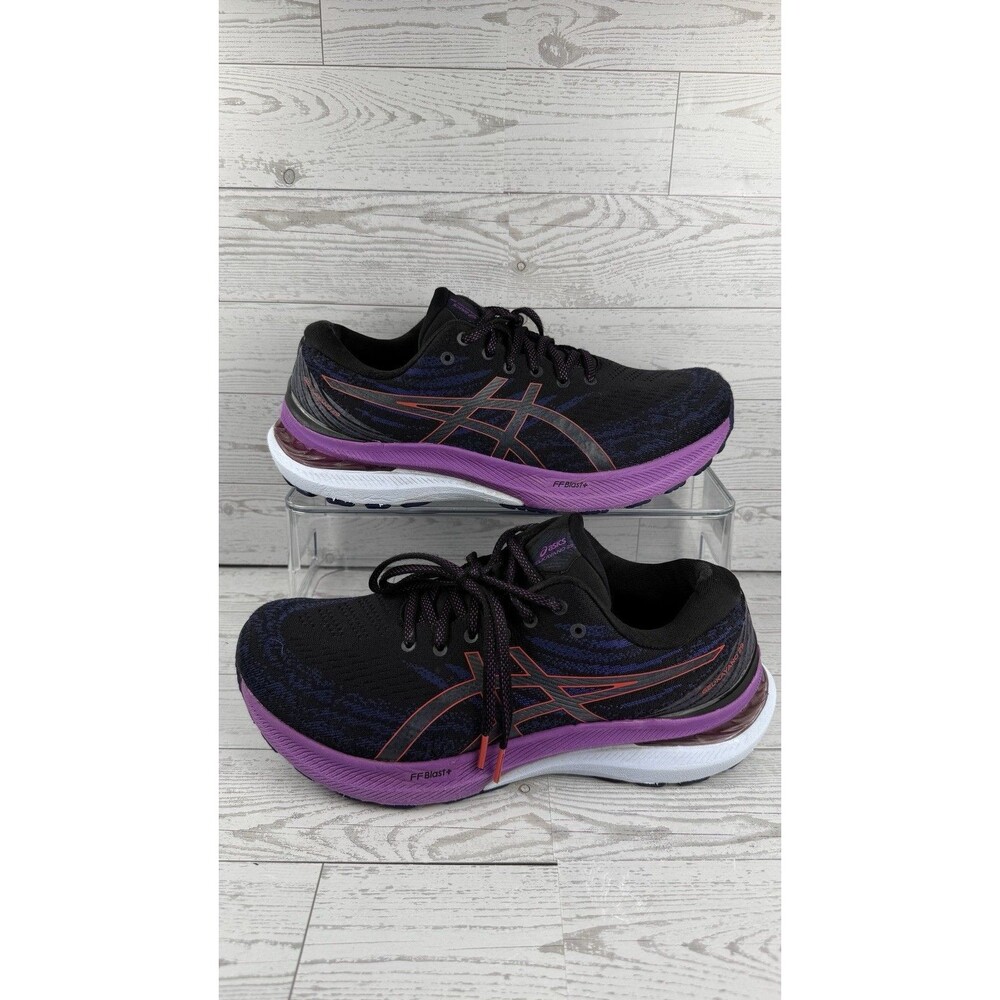 ASICS Gel‑Kayano 29 Black Purple Running Shoes Women's Size 10.5 Wide #521